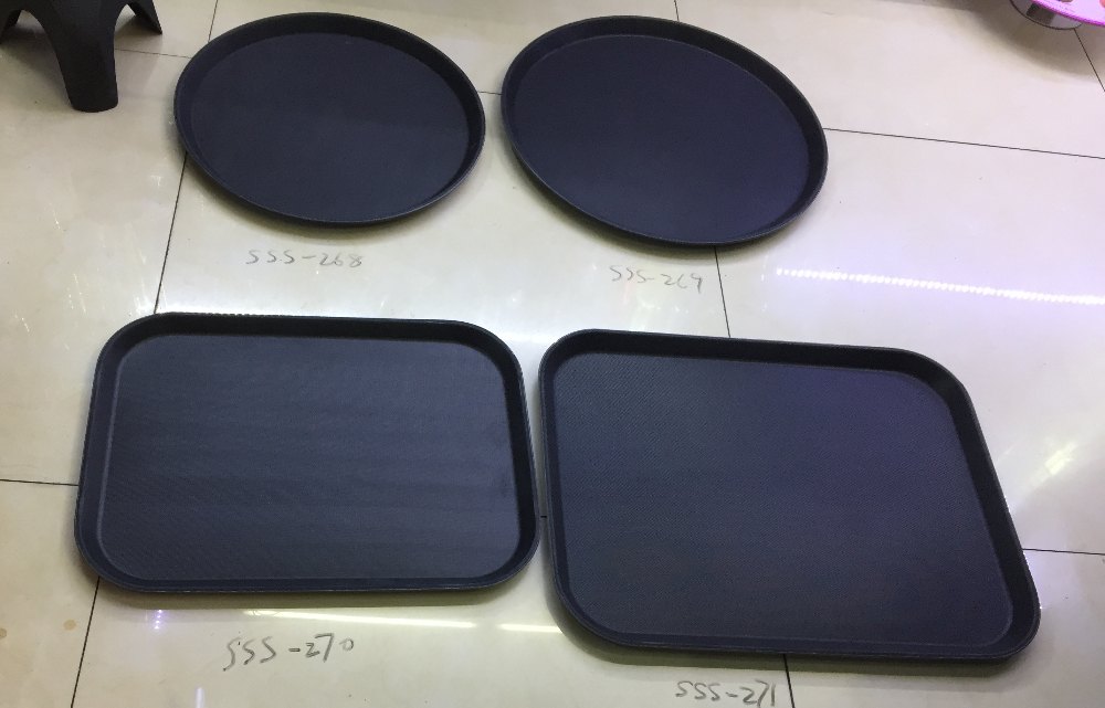 Serving S S SILVERWARE PLASTIC Anti Skid Tray, For HOME, HOTEL, Size: 40x30, 14x16