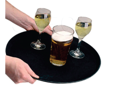 Metal Antiskid Tray, Shape: Circular, Size: 12*16 Inch