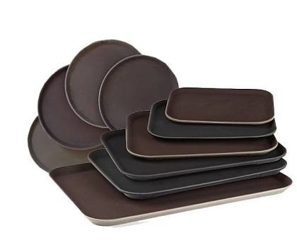 Plastic Anti Skid Trays Salver, For Restaurant, Shape: Rectangle