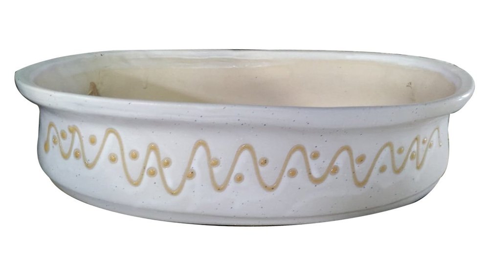 Ceramic Pot Tray, Shape: Round, Size: 16 Inch