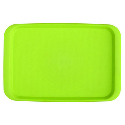 Naakoda Ceramic Green Serving Tray, Shape: Rectangle, Size: 18x12 Inch