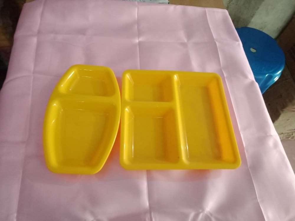 Ceramic Platter 3 Compartment Plate, For Home, Shape: Rectangle