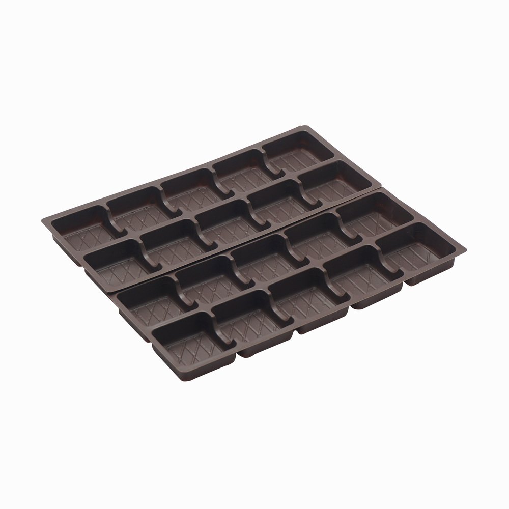 Ruchika White, Black Square Shaped Trays, Shape: Rectangle, Capacity: 300 Gm