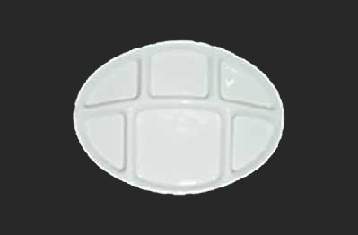 Oval Compartment Tray, For Hotel, Round