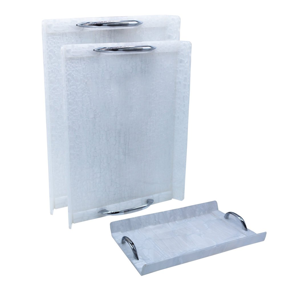 Acrylic iLife Copper Serving Tray Set, For Restaurant, Shape: Rectangle
