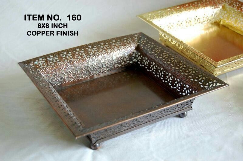 Diwali Gift- Copper Plated Tray