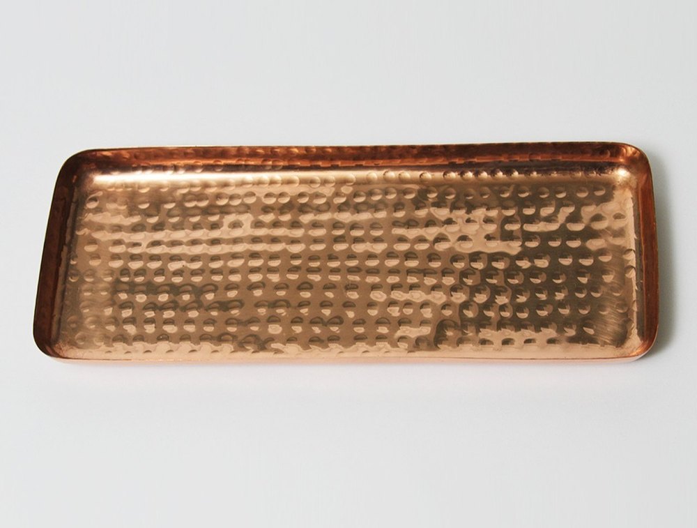 Copper Serving Tray, Shape: Rectangle, Size: 75cmx15cmx15cm (h X W X L)