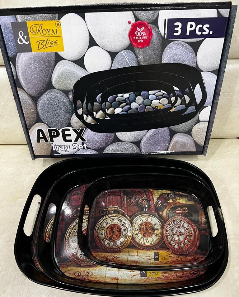 None Ceramic 3 pcs tray set, For Home