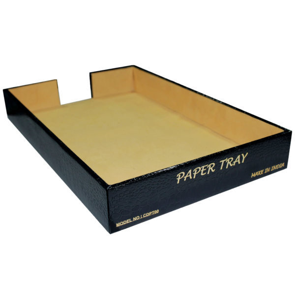 IMPORTED LEATHER PAPER TRAY