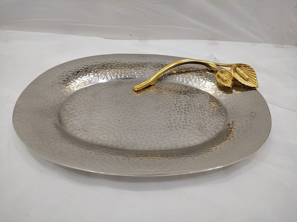 Decorative Silver Trays, Size: 15X11X2
