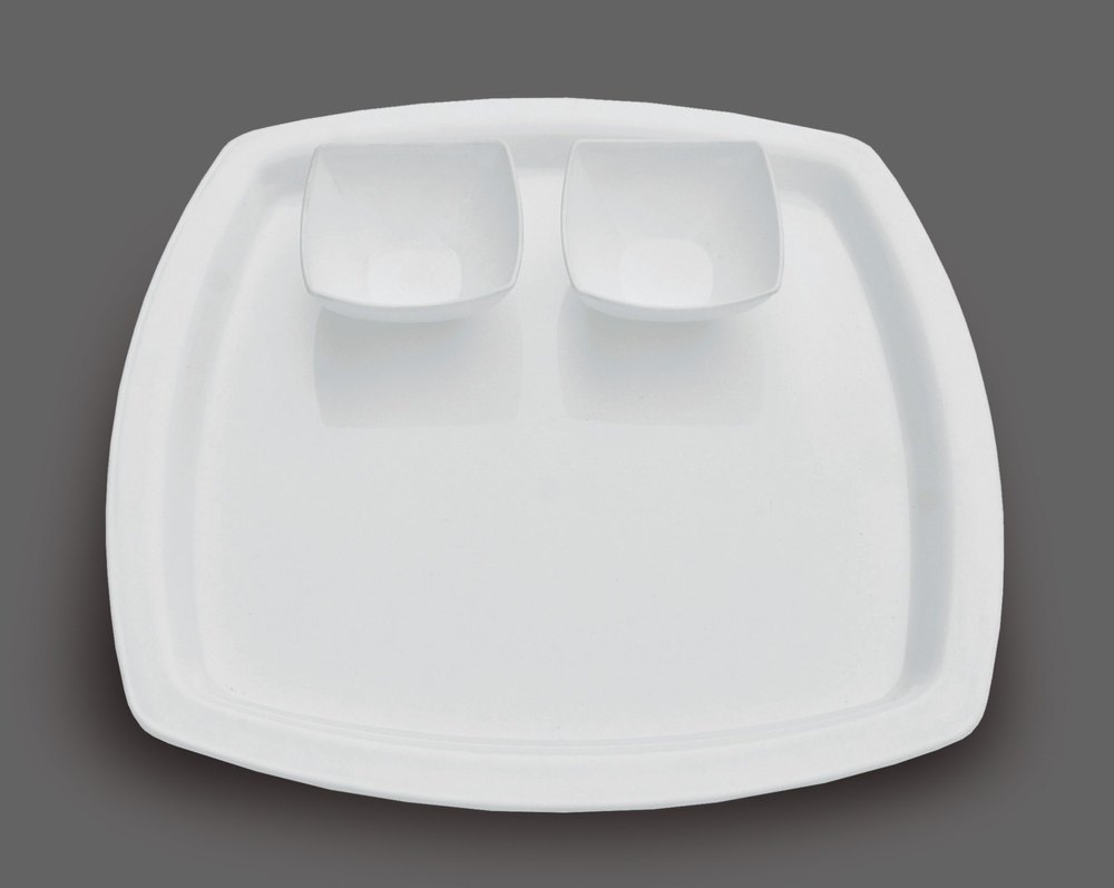 Nandan Square Buffet Plate, Size: 13