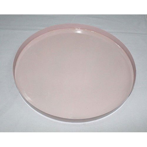 DCI Pink, Gold 14 Round Enamel Iron Plat, Shape: Circular, Size: 14 X 14 X 1 Inches