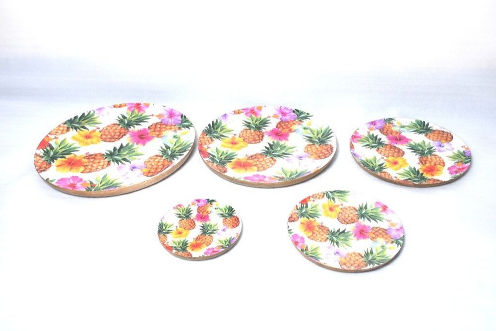 Round CII-901 Wooden Enamel Plate, For Home