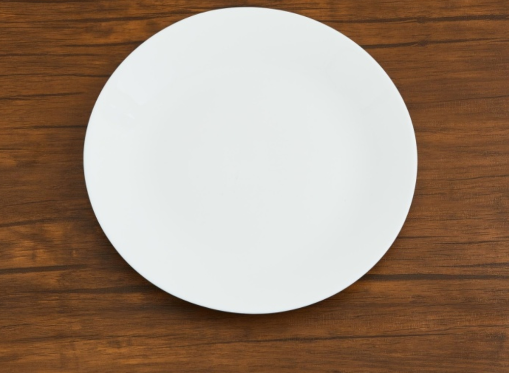 White Round Plain Ceramic Porcelain Plate, For Hotel, Restaurant