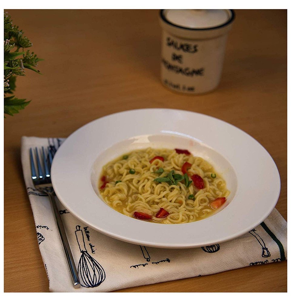 Tableware White Fine Porcelain Deep Pasta Plate/Soup Plate/Meggie Plate/Gravy 1 pis