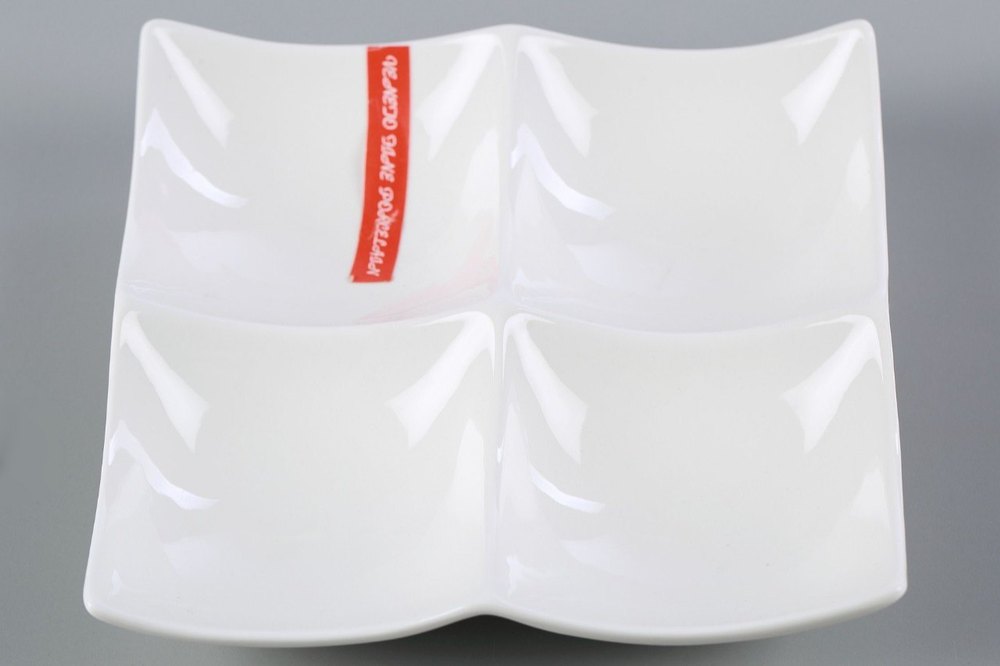 Platter White Veneto Porcelain Chip And Dips Plate, For Home