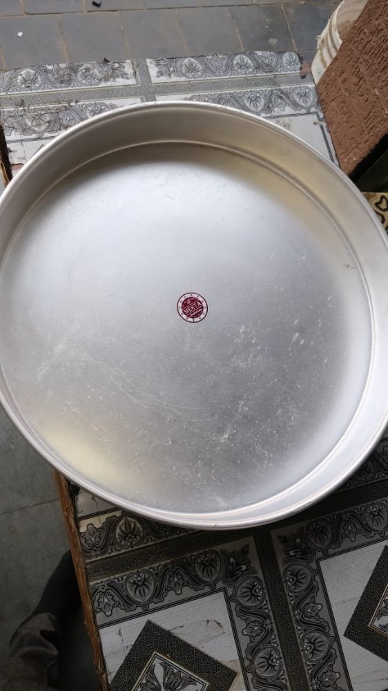 Washed Silver Aluminum Khaman Taal, Size: 18-20-22
