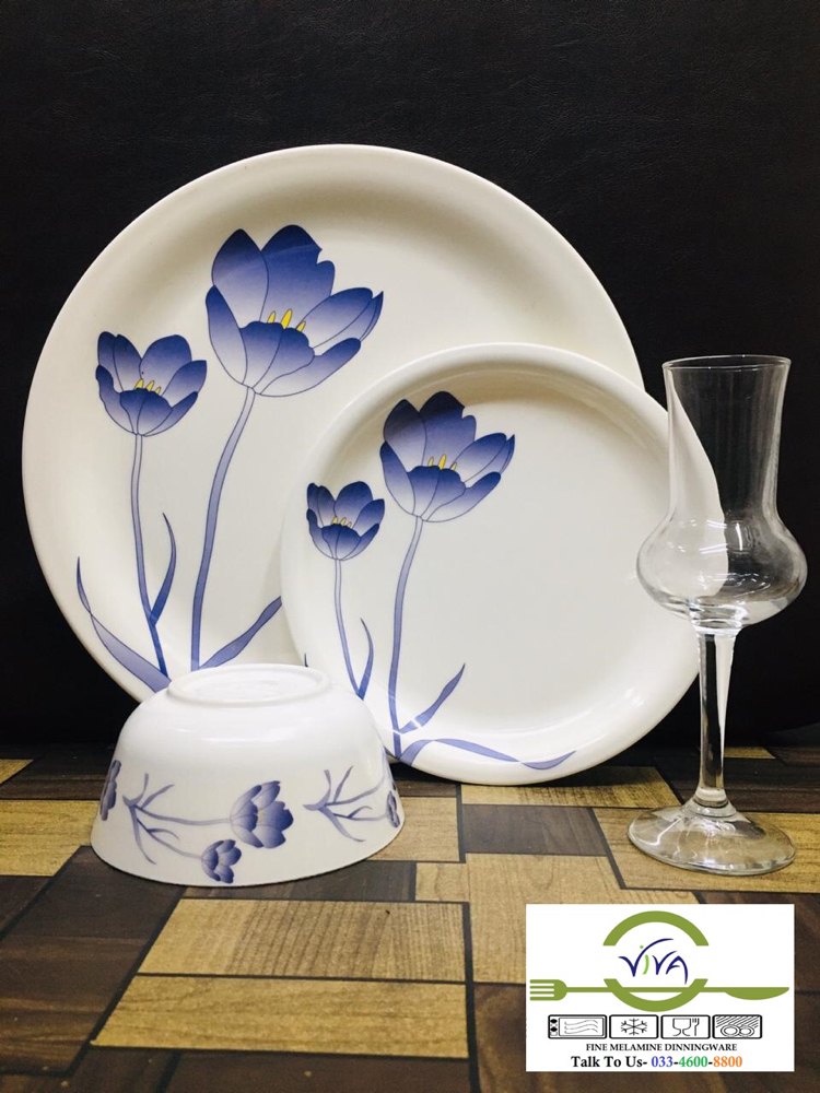 White Round Dinner Plates, Size: 11