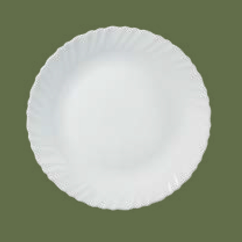 Glass Round White Classique Full Plate 11 inch - Set of 6