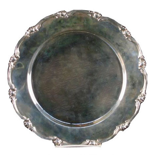 VM Handicraft Antique Natural Charger Plate, Size: 12 Inch