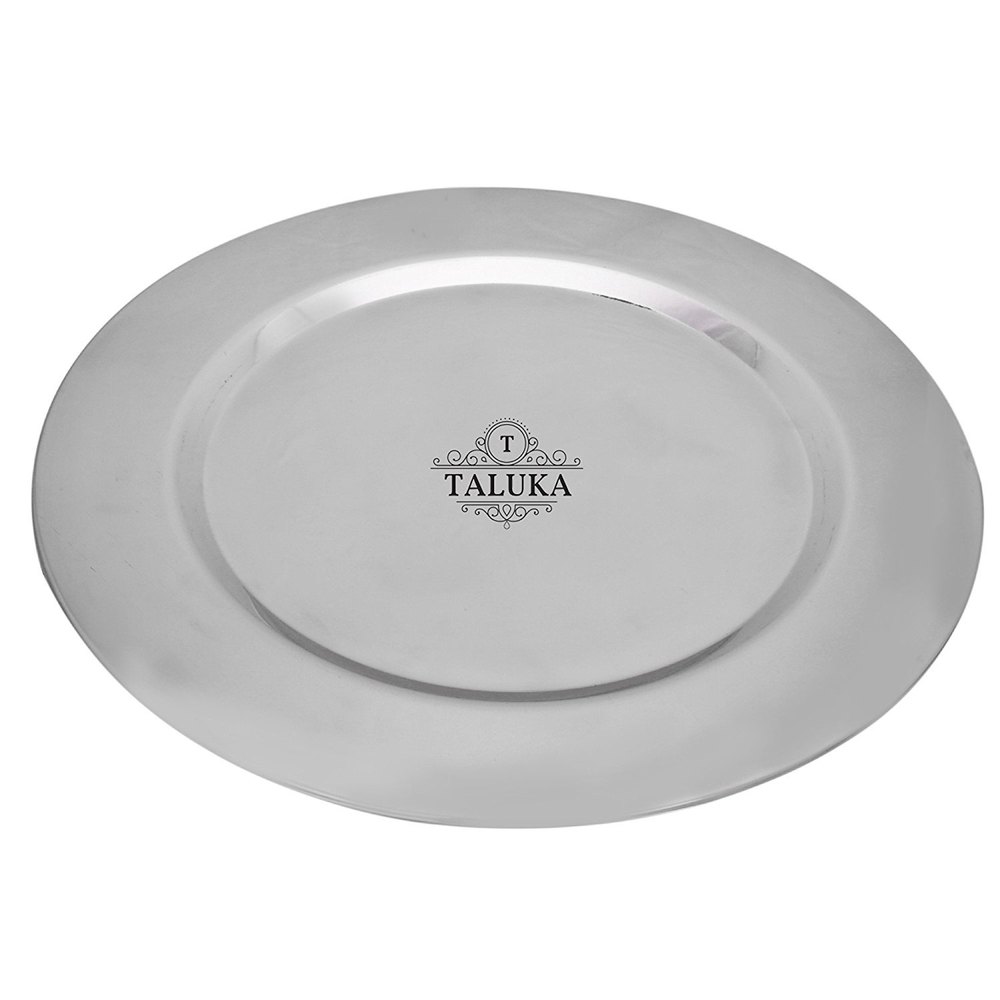 Taluka Silver Stainless Steel Charger Plate