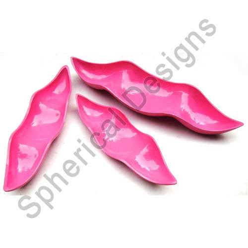 aluminium dark pink decorative Food Plate, For Home, Size: 20x07x5cms