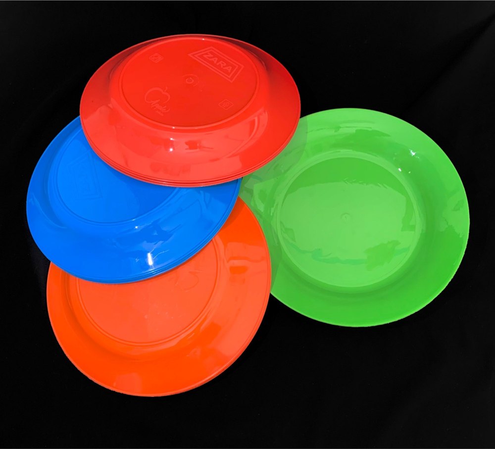 Plastic Multicolor Apple Plate, For Home