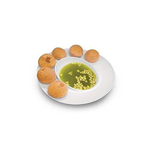 White Round Plastic Pani Puri Plate