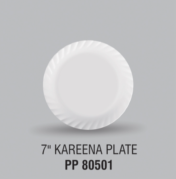 SWIFT INTERNATIONAL White Plastic 7 Inch Kareena Plate
