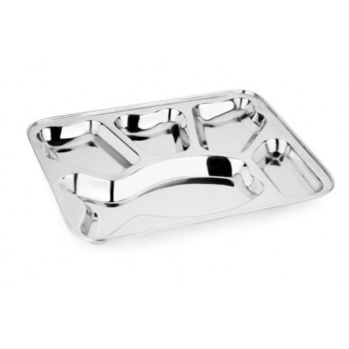 Silver Designer Ss Compartment Plate