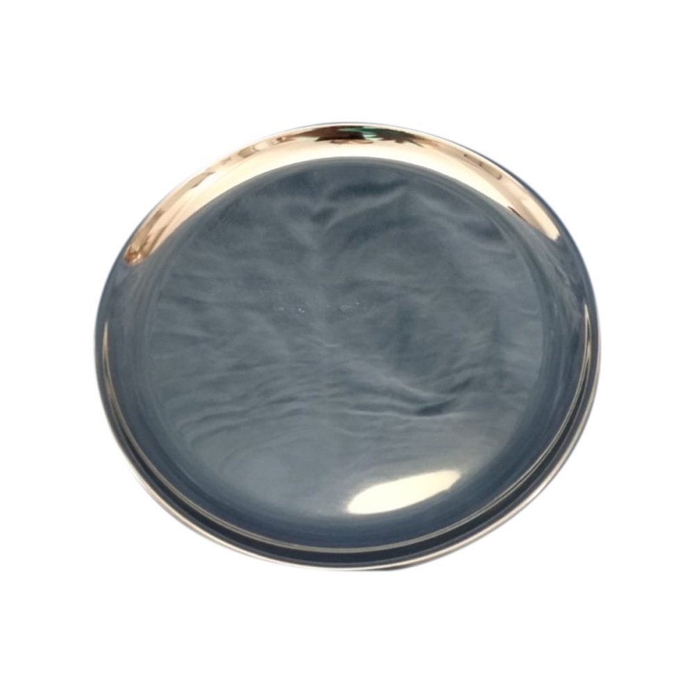Amko Silver Stainless Steel Serving Plate, For Home, Size: 11 Inch