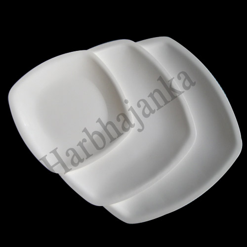 White Square Acrylic Plates