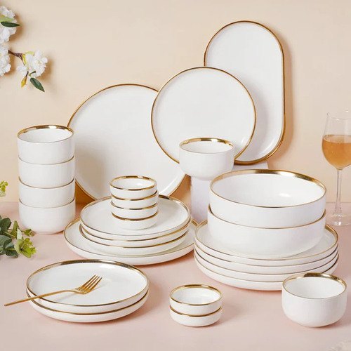 Ceramic White Round Melamine Plate, For Hotel
