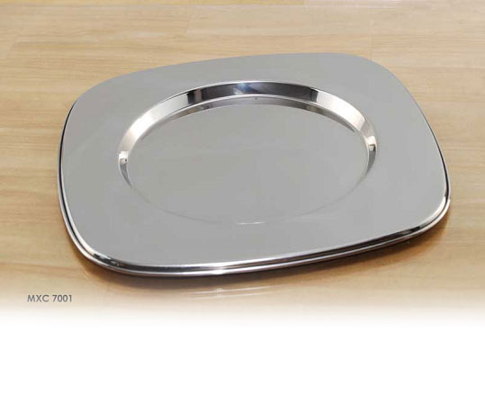 SS Silver Rectangular Charger Plate