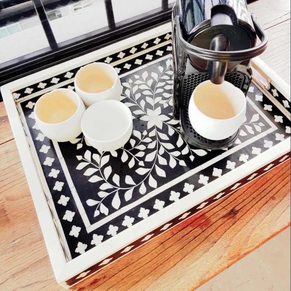 Mix Rectangular Bone Inlay Tray, For Home, Size: 40x20x5 cm