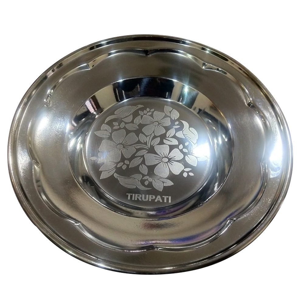 Tirupati Silver SS Soup Plate, For Hotel, Size: 10 Inch