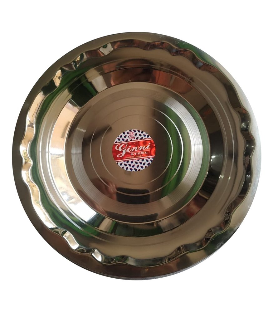 Round Ginni Stainless Steel Soup Plate