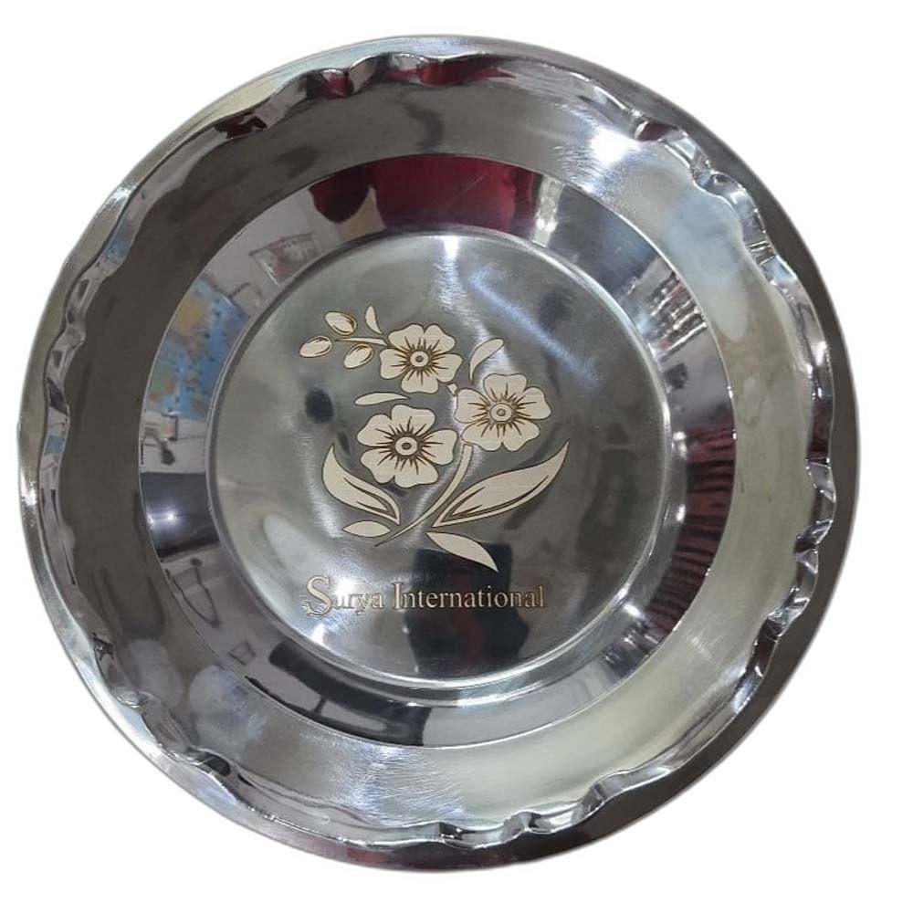 Silver Round 6 Inch SS Soup Plate, For Home