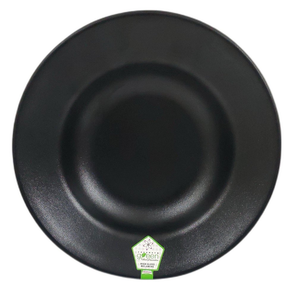 Melamine Black Hw - 217 Pasta Plate / Soup Plate, For Hotel, Size: 10 Inch