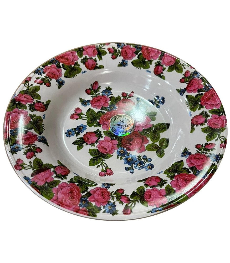 White Printed Dinestar Melamine Soup Plate, For Home, Size: 10 Inch