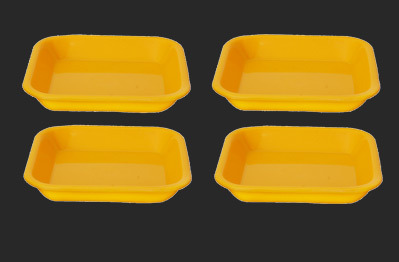 White & Black Rectangular Halwa Plate, For Home