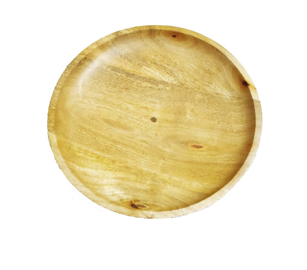 VM Handicraft Natural Polish Wooden Salad Plate