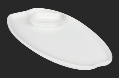 White & Black Cornet Salad Platter, For Hotel