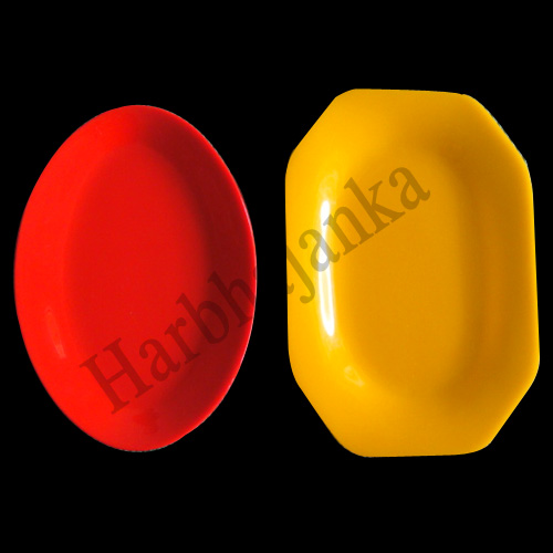 Red And Yellow Acrylic Salad Platter