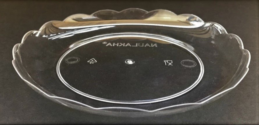 Naulakha Transparent Plastic Fruit Plate 6 / 150 Mm