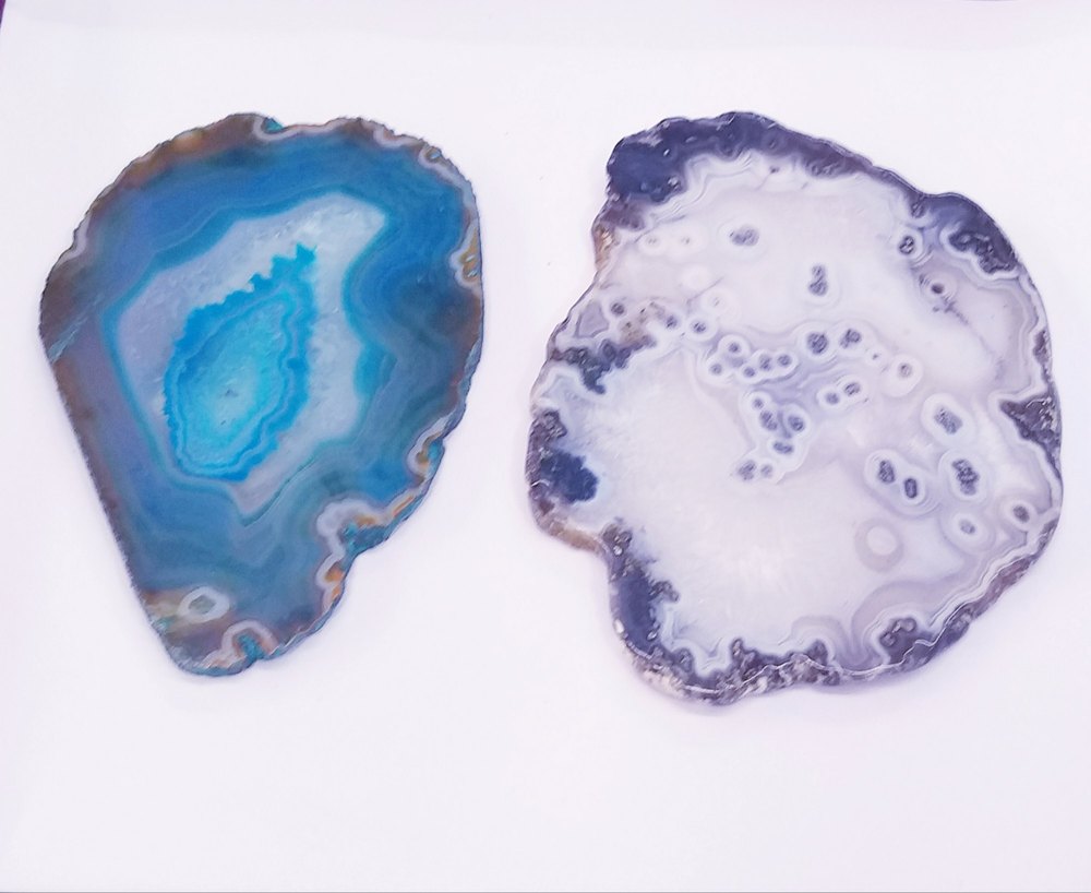 Jamnadas Gemstone Banded Agate Plates, Size: 6 Inch