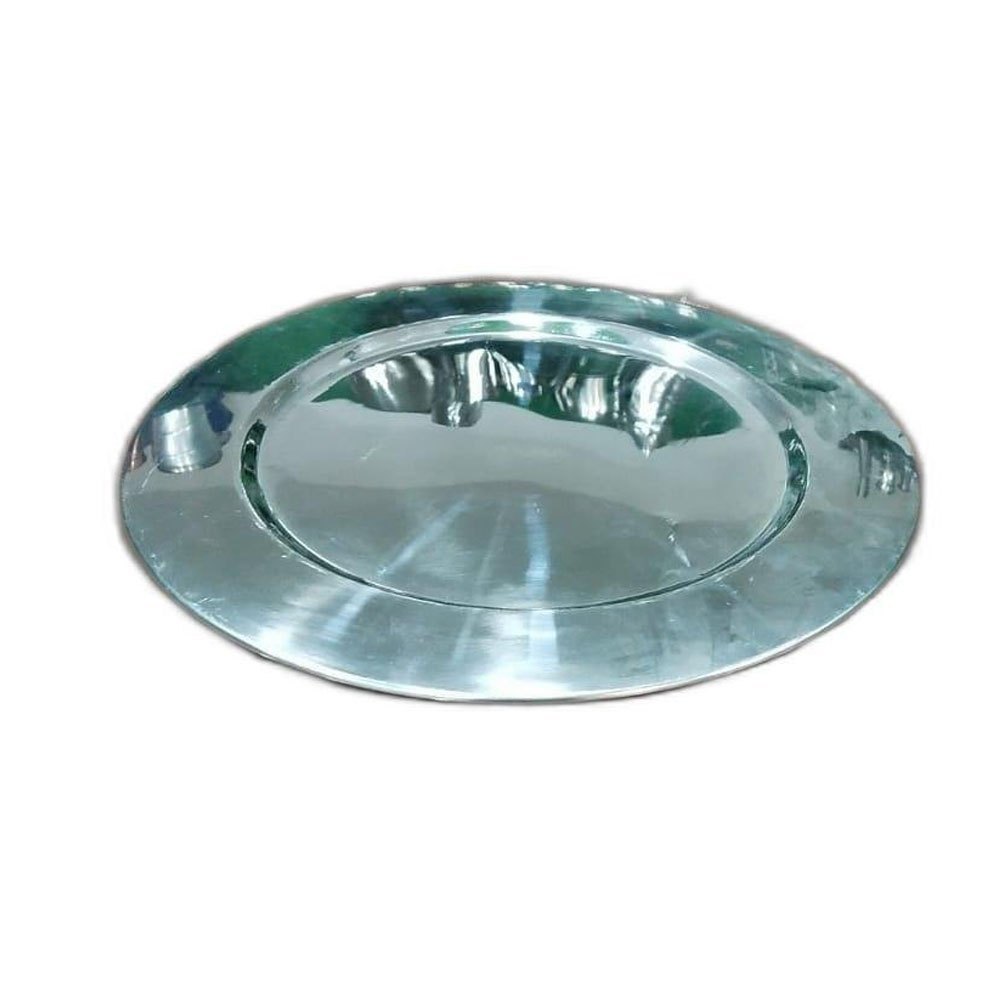 Silver Plain 202 Stainless Steel Charger Plate, For Restaurant