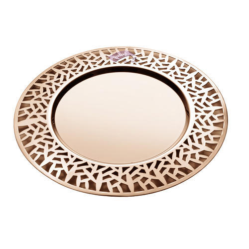Venus Stainless Steel Gold Plated Charger Plate