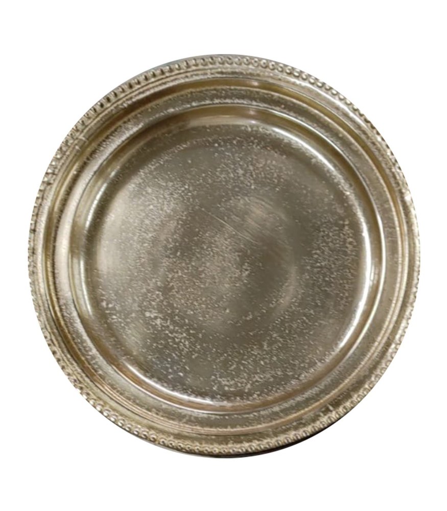Silver Round Aluminium Dinner Plate, For Home, Size: 10 Inch