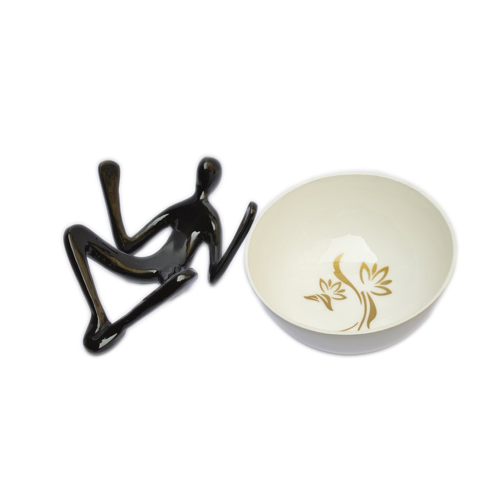 Multicolor Aluminium Bowl on Stand for Home